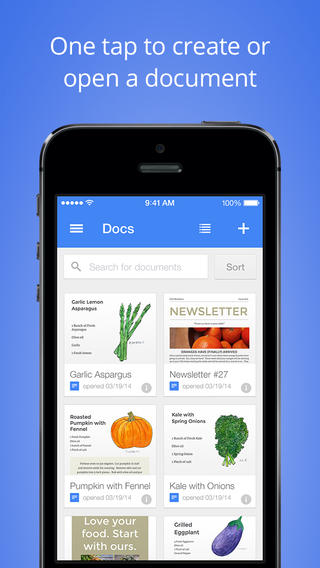  Google unveils dedicated iOS apps for docs and spreadsheets with offline editing and autosave